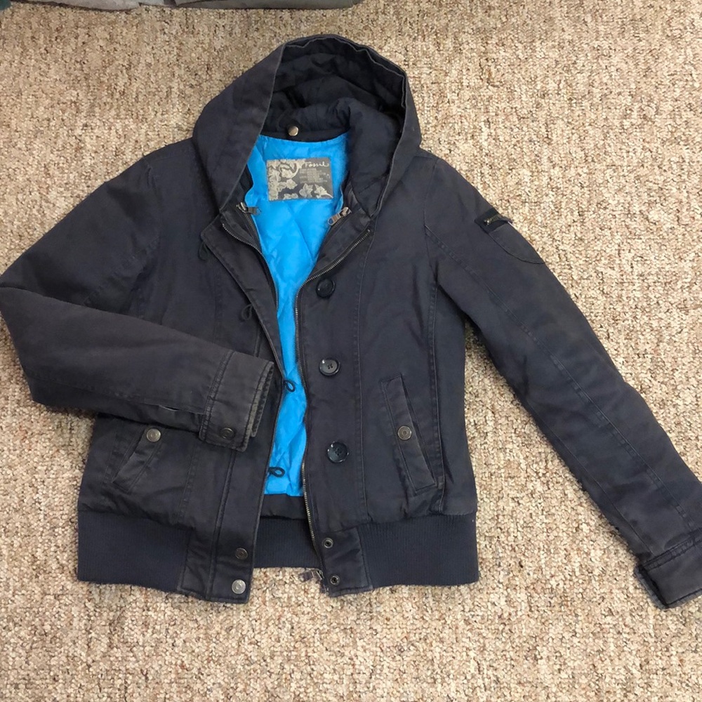 Vintage Fossil Insulated Moto Jacket